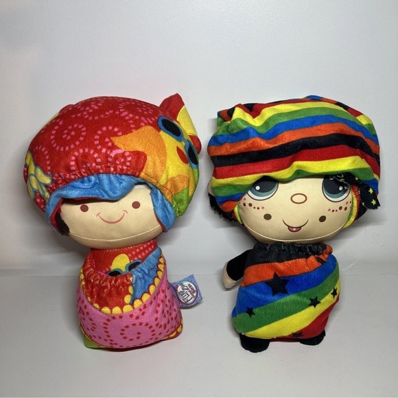 2 Flip Zee Trolls Girls Rainbow Galore Lola 18" Plush Doll Jay Play Reversible - Picture 2 of 6
